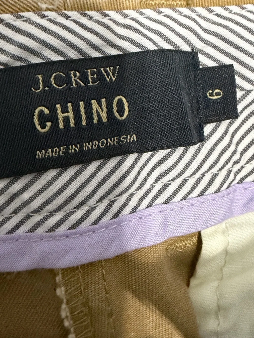 J. Crew Khaki Chino Shorts  size 6